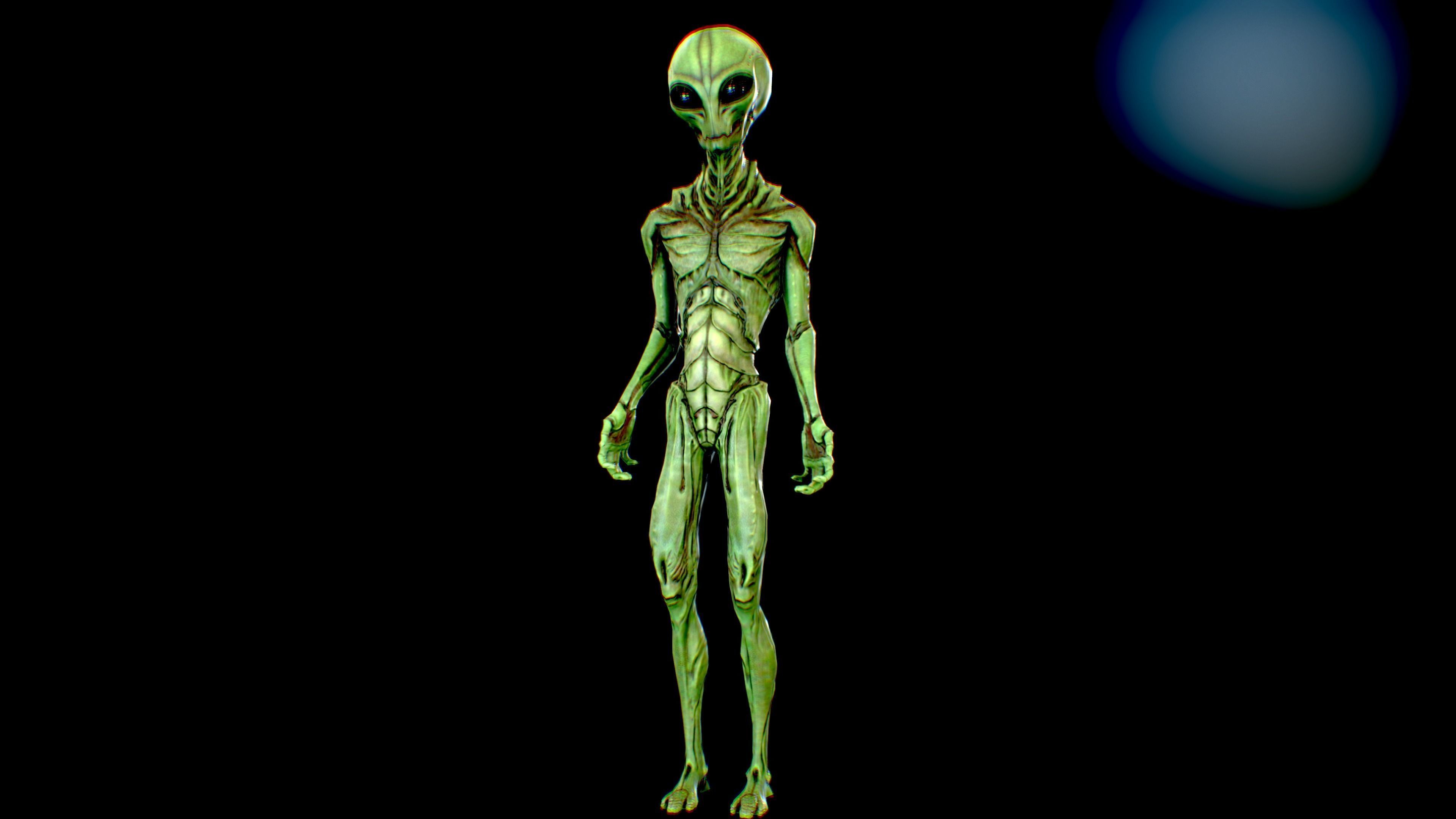 Realistic Aliens Bundle 2 Low-poly 3D model_15