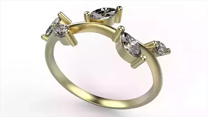 Olive Branch Leaf Ring