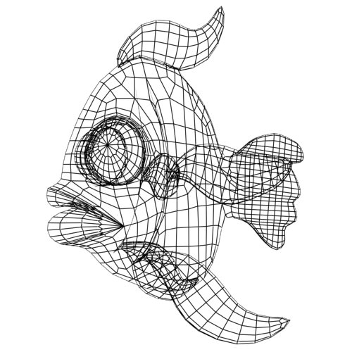 Cartoon Exotic Fish Rigged Low-poly 3D model_5