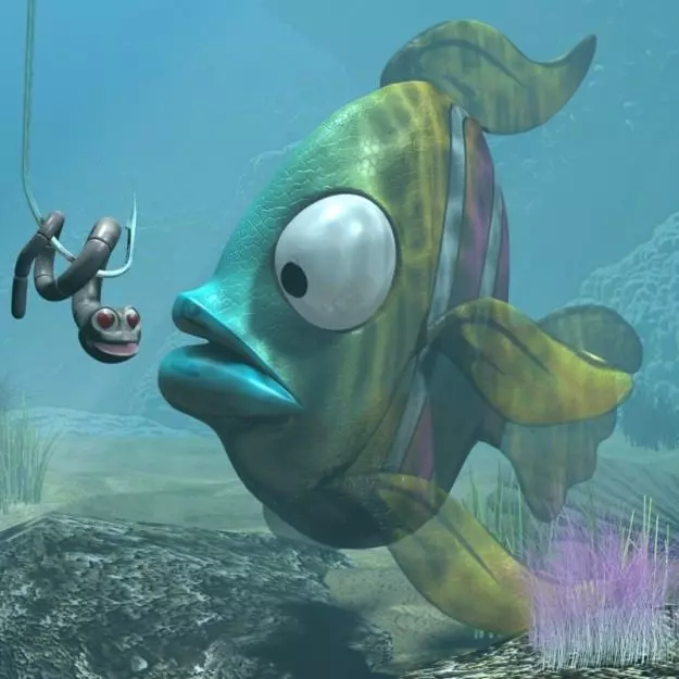 Cartoon Exotic Fish Rigged Low-poly 3D model_0