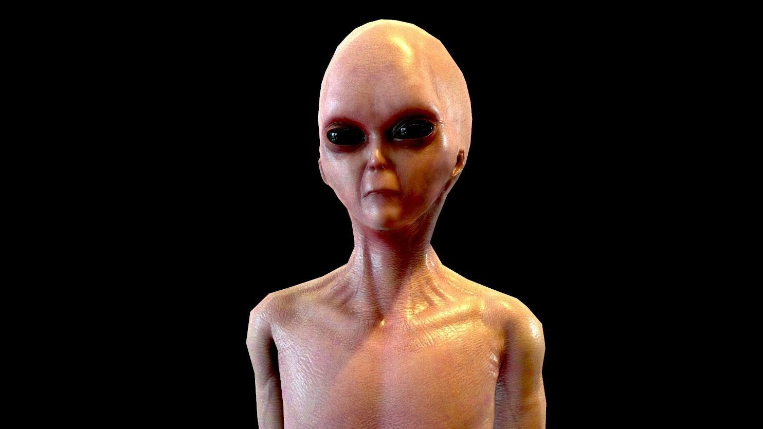 Realistic Aliens Full Pack Low-poly 3D model_15