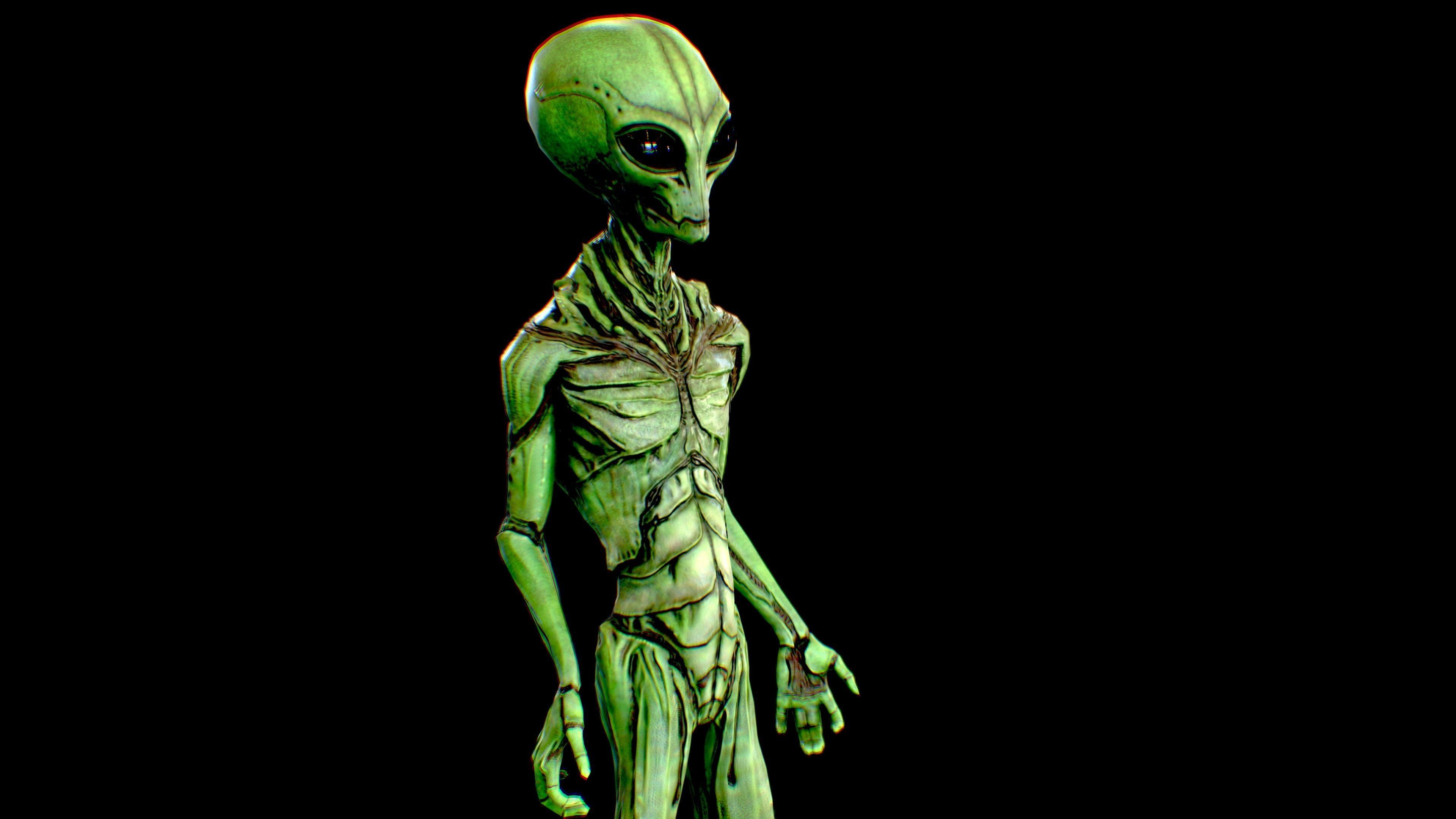 Realistic Aliens Full Pack Low-poly 3D model_44
