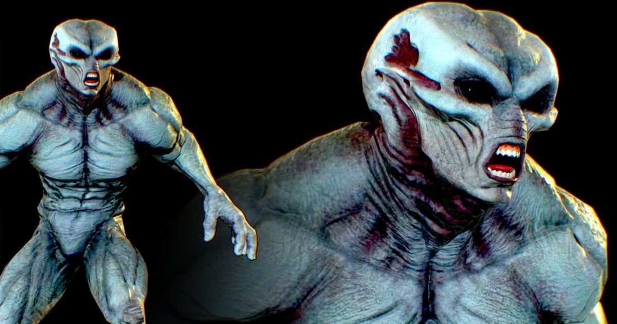 Realistic Aliens Full Pack Low-poly 3D model_13