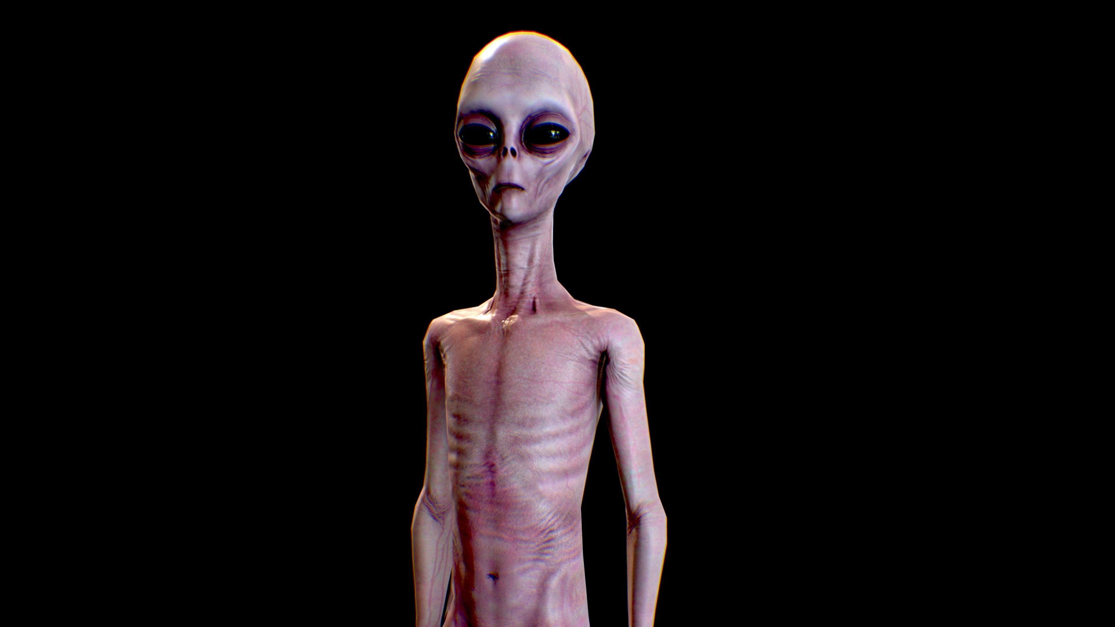 Realistic Aliens Full Pack Low-poly 3D model_25