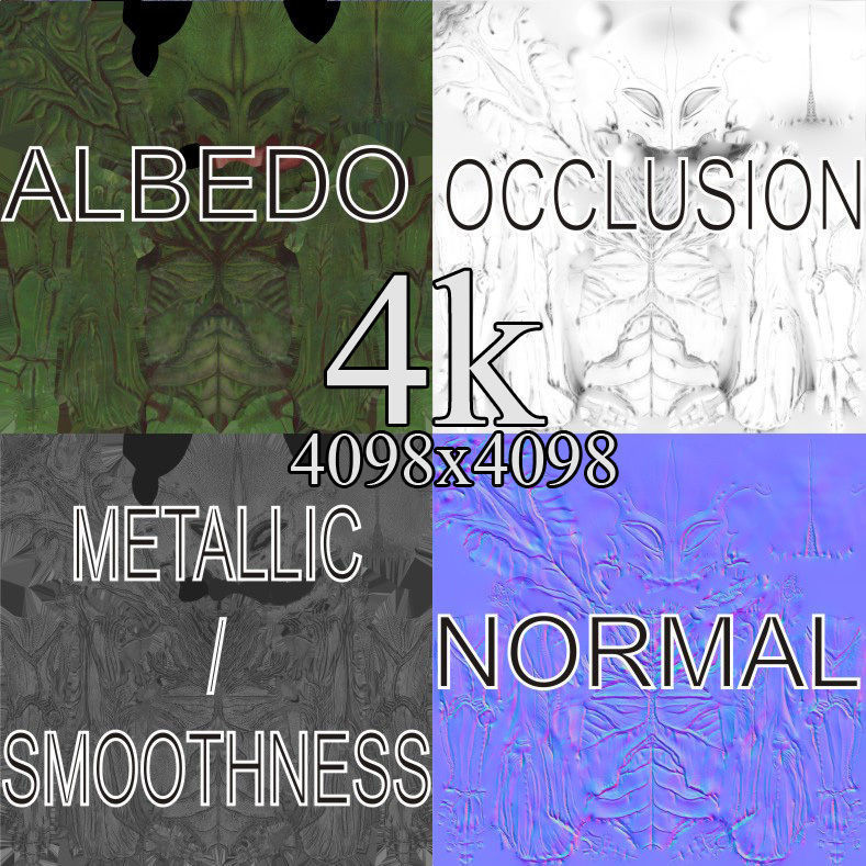 Realistic Aliens Full Pack Low-poly 3D model_67