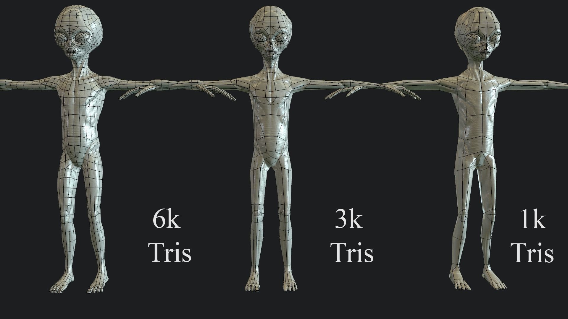 Realistic Aliens Full Pack Low-poly 3D model_56