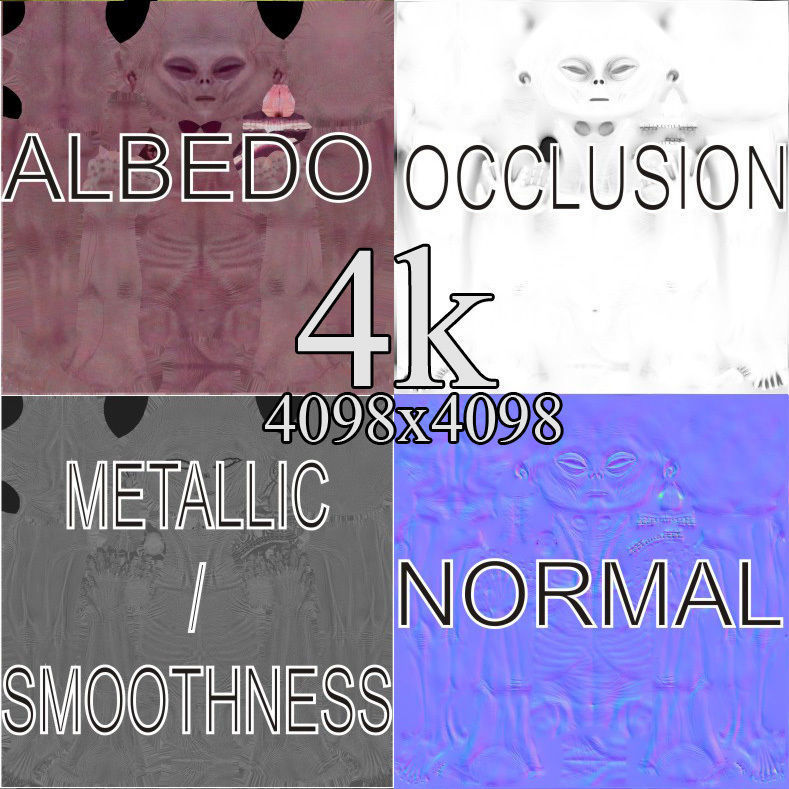 Realistic Aliens Full Pack Low-poly 3D model_62