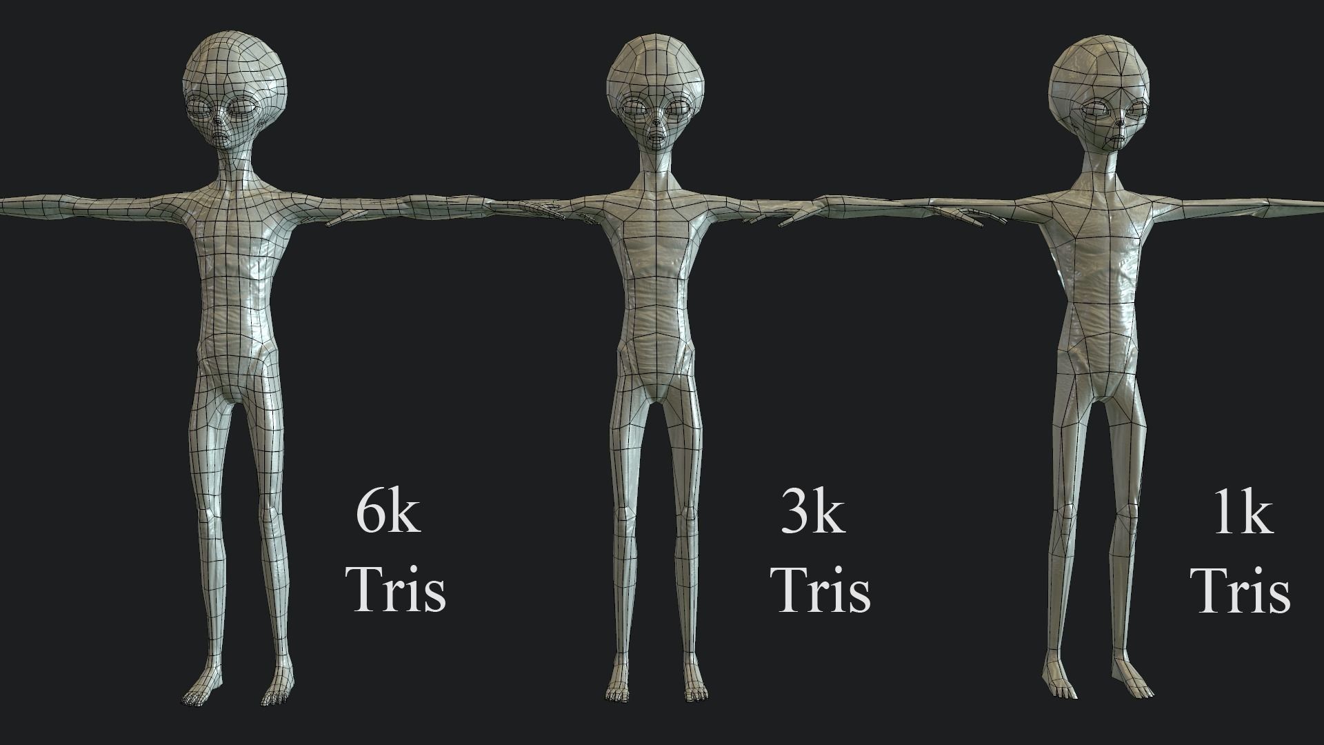 Realistic Aliens Full Pack Low-poly 3D model_50