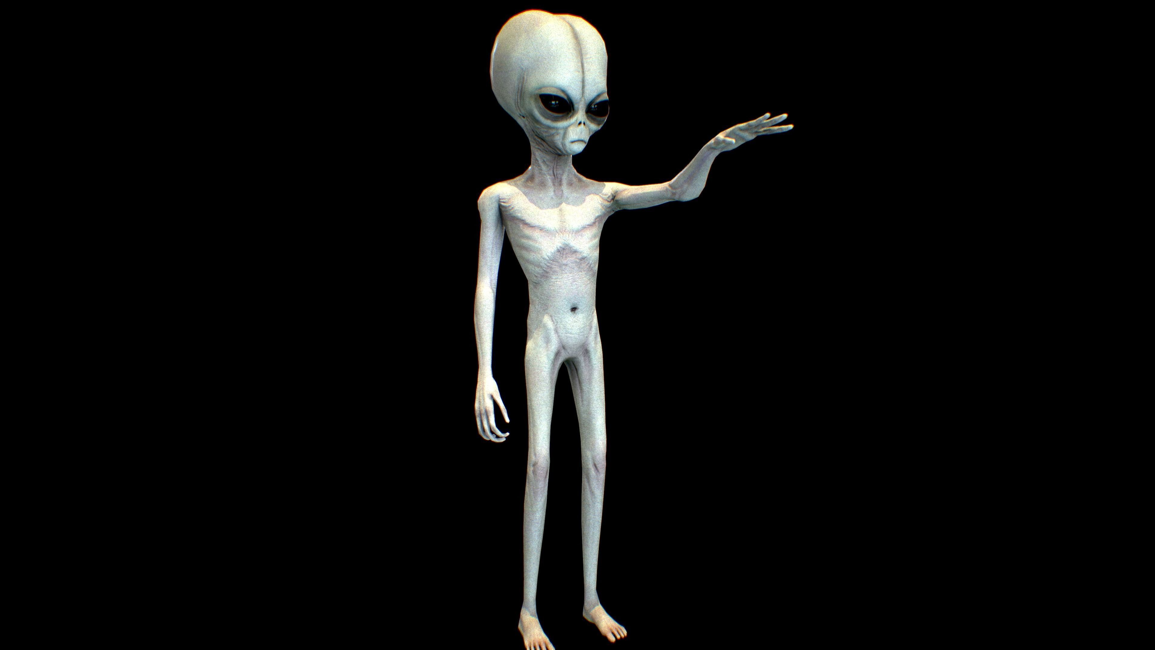 Realistic Aliens Full Pack Low-poly 3D model_29