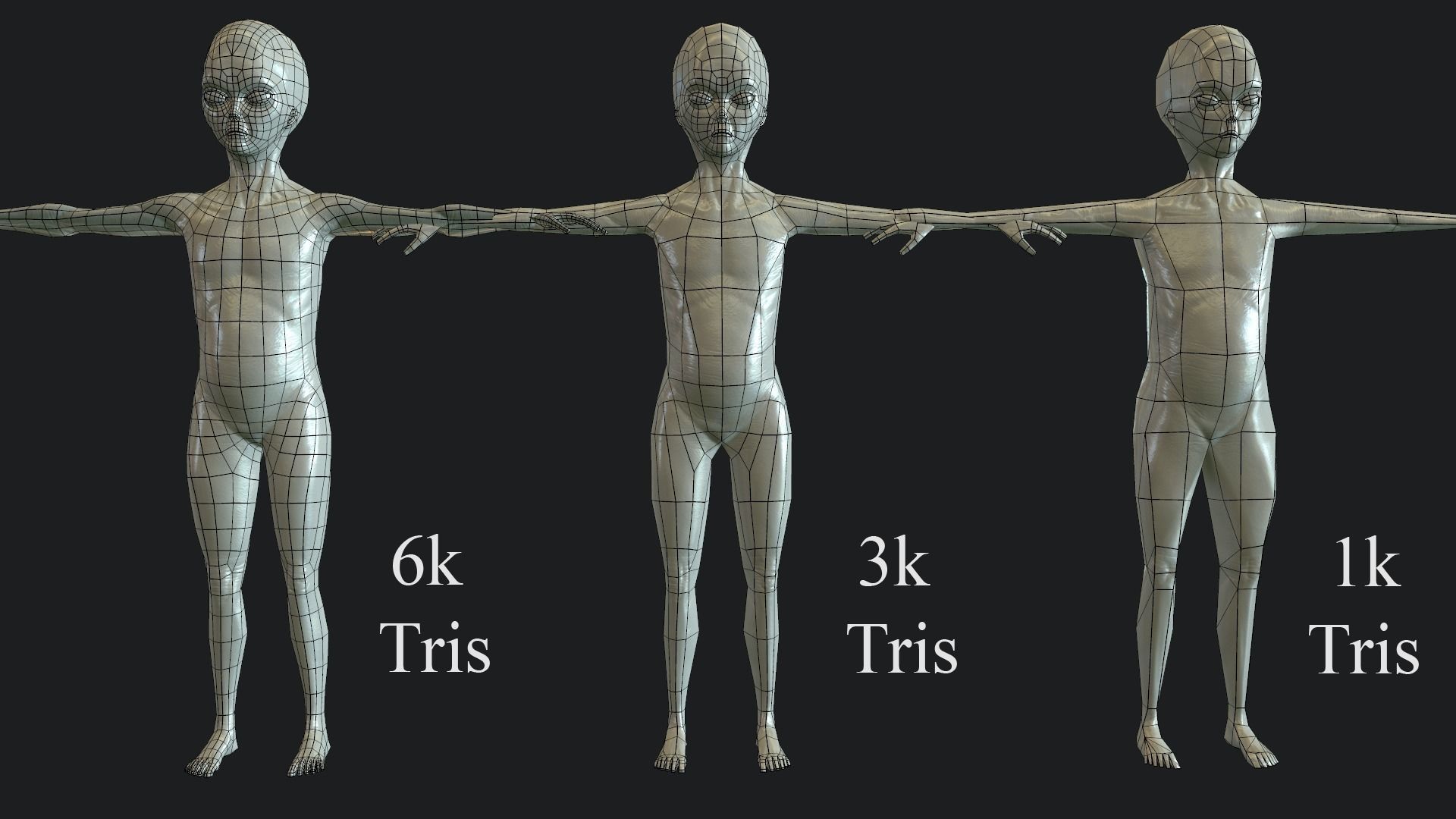 Realistic Aliens Full Pack Low-poly 3D model_49