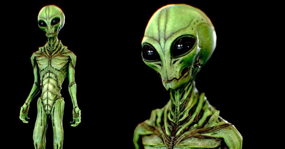 Realistic Aliens Full Pack Low-poly 3D model_12