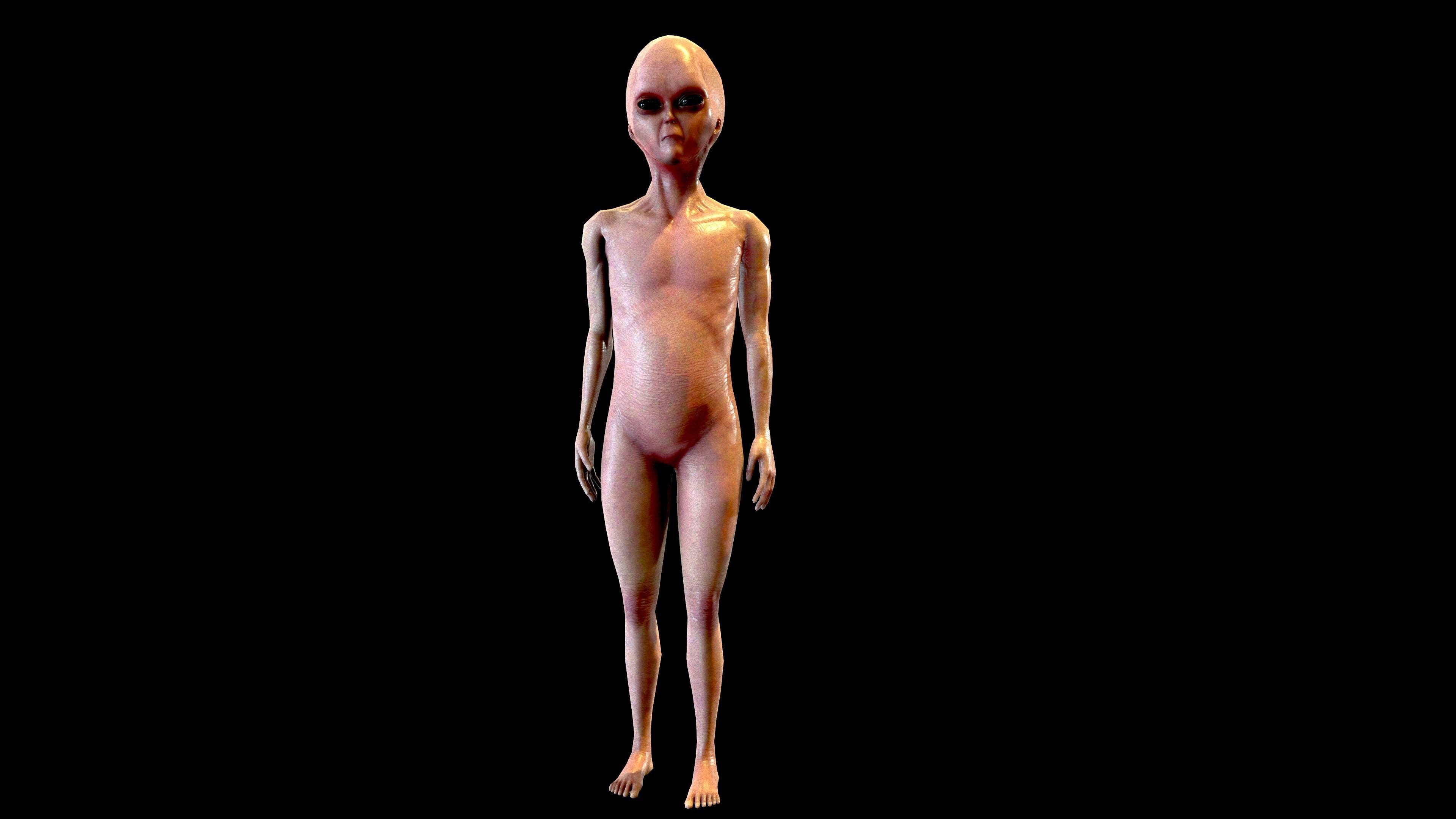 Realistic Aliens Full Pack Low-poly 3D model_16