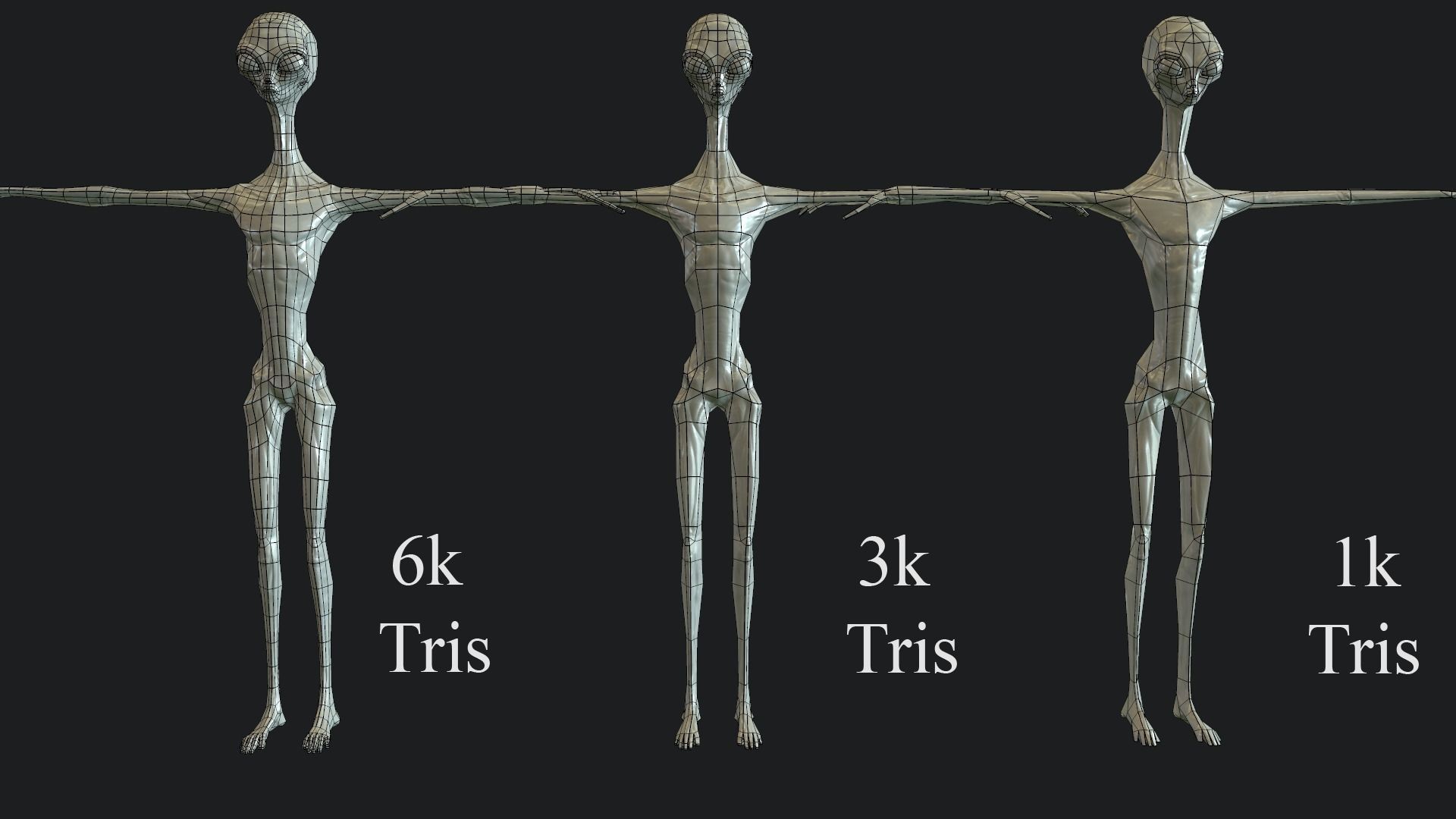 Realistic Aliens Full Pack Low-poly 3D model_54