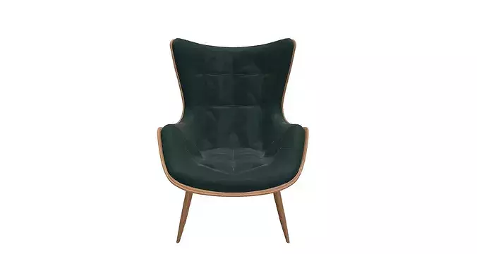 Modern High-Back Lounge Chair 3D Model 3D model 4
