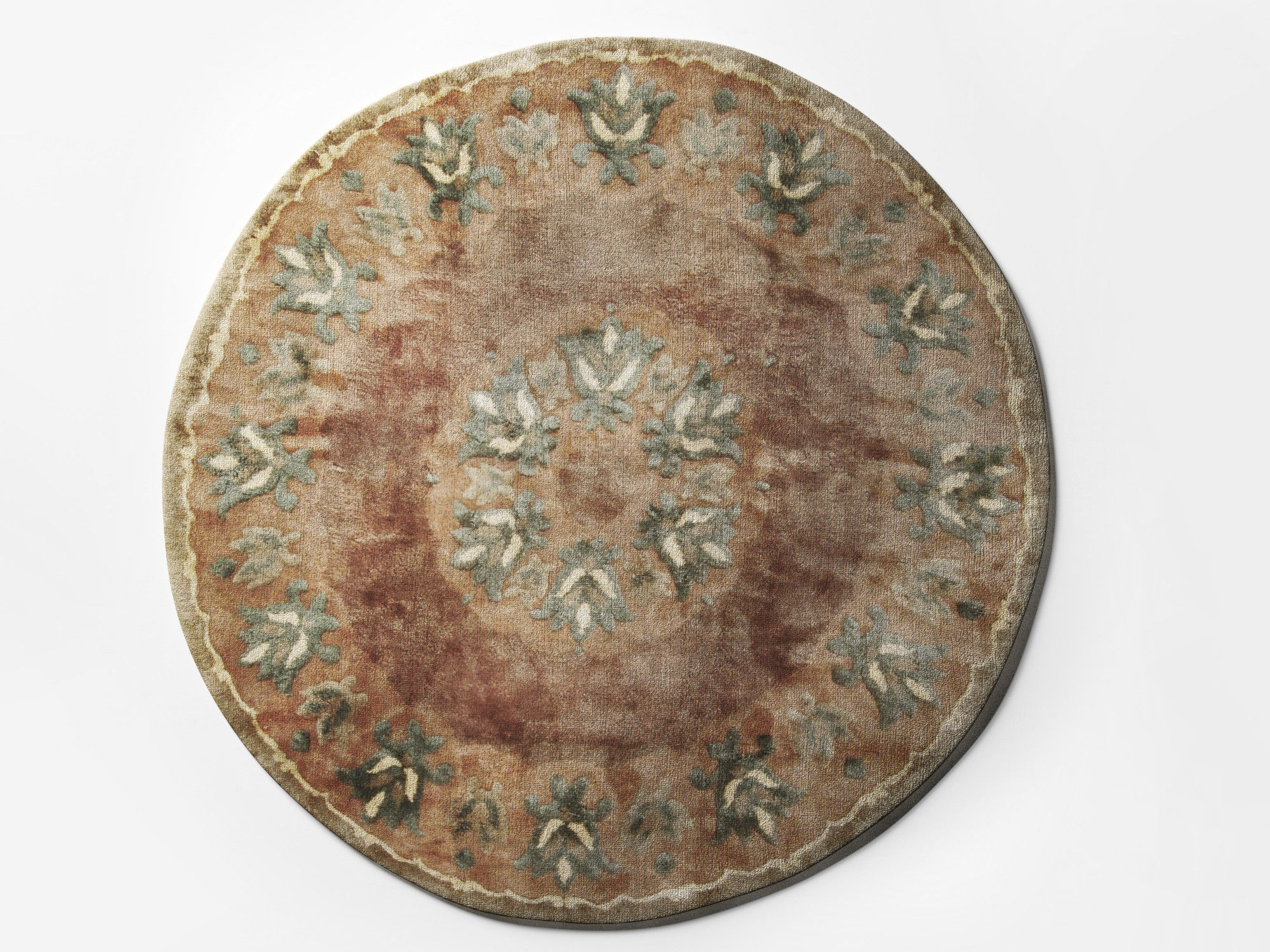 Round Vintage Rugs 3D model_3