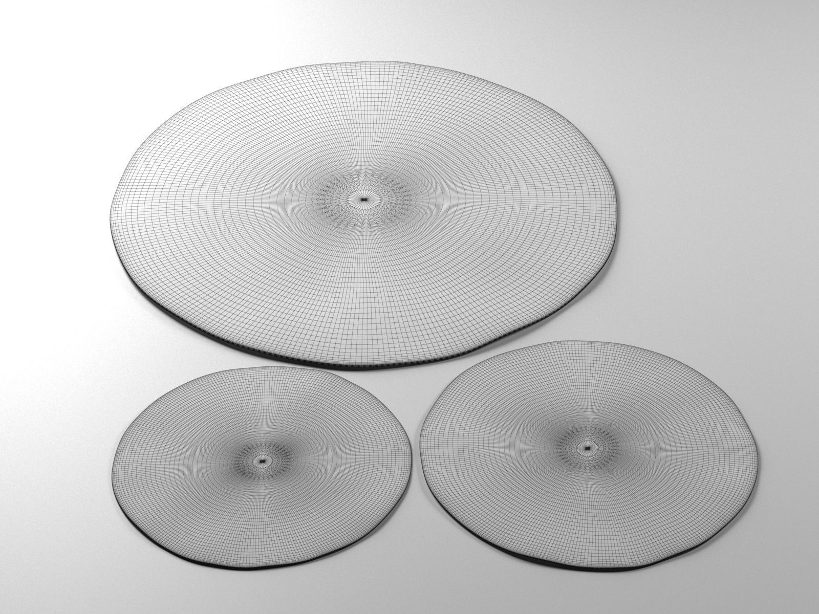 Round Vintage Rugs 3D model_4