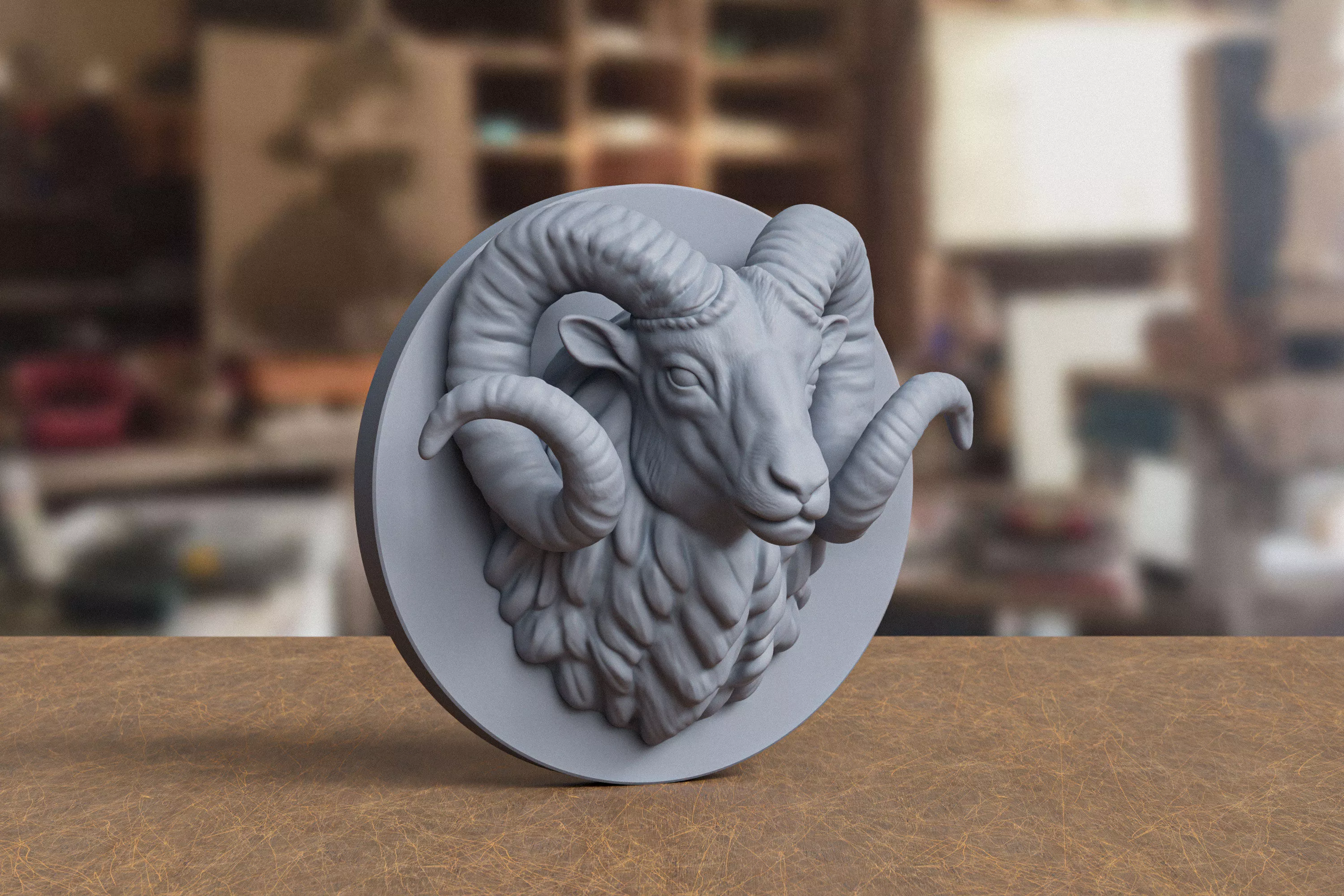 Majestic Horned Ram 3D print model