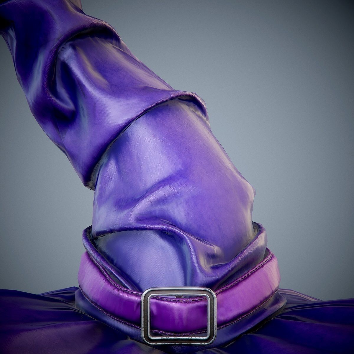 purple witch hat PBR Game-Ready Low-poly 3D model_2