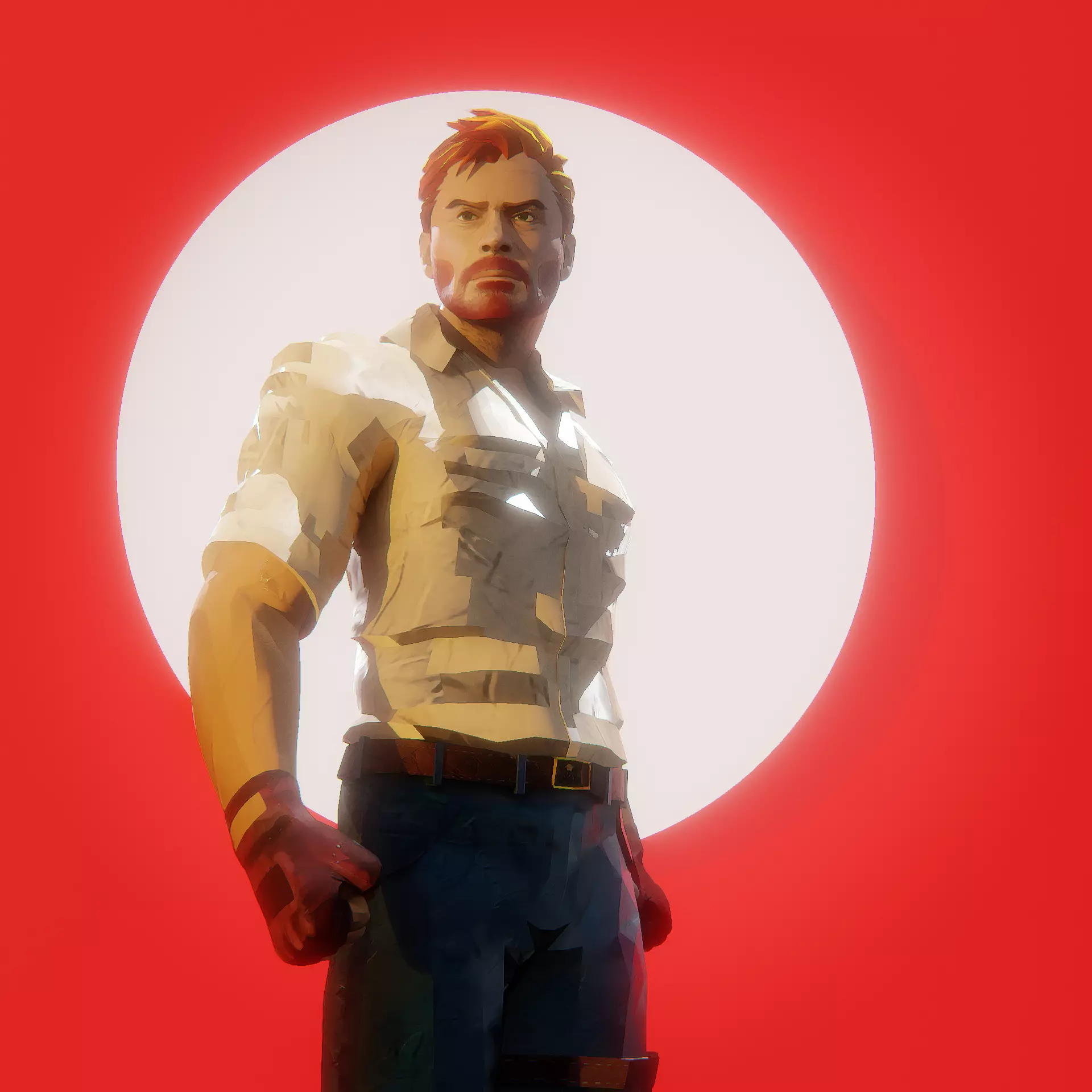 man 3d model adventurer guy dangerous rigged character cloth Free low-poly 3D model