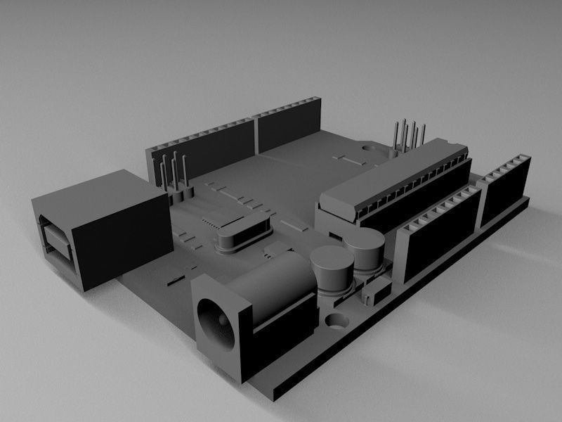 Arduino Uno Rev3 Free low-poly 3D model_1