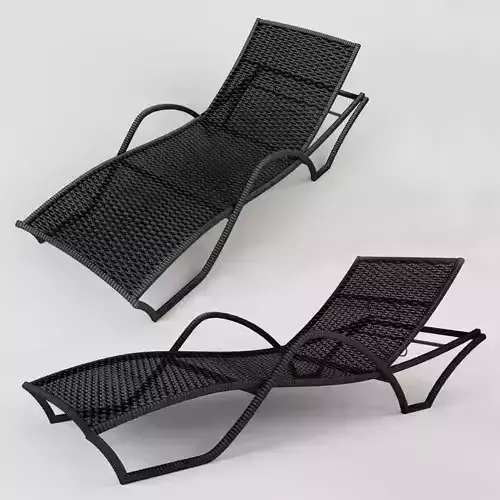 Rattan recliner