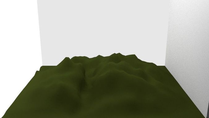 Mountain Terrain Low-poly 3D model