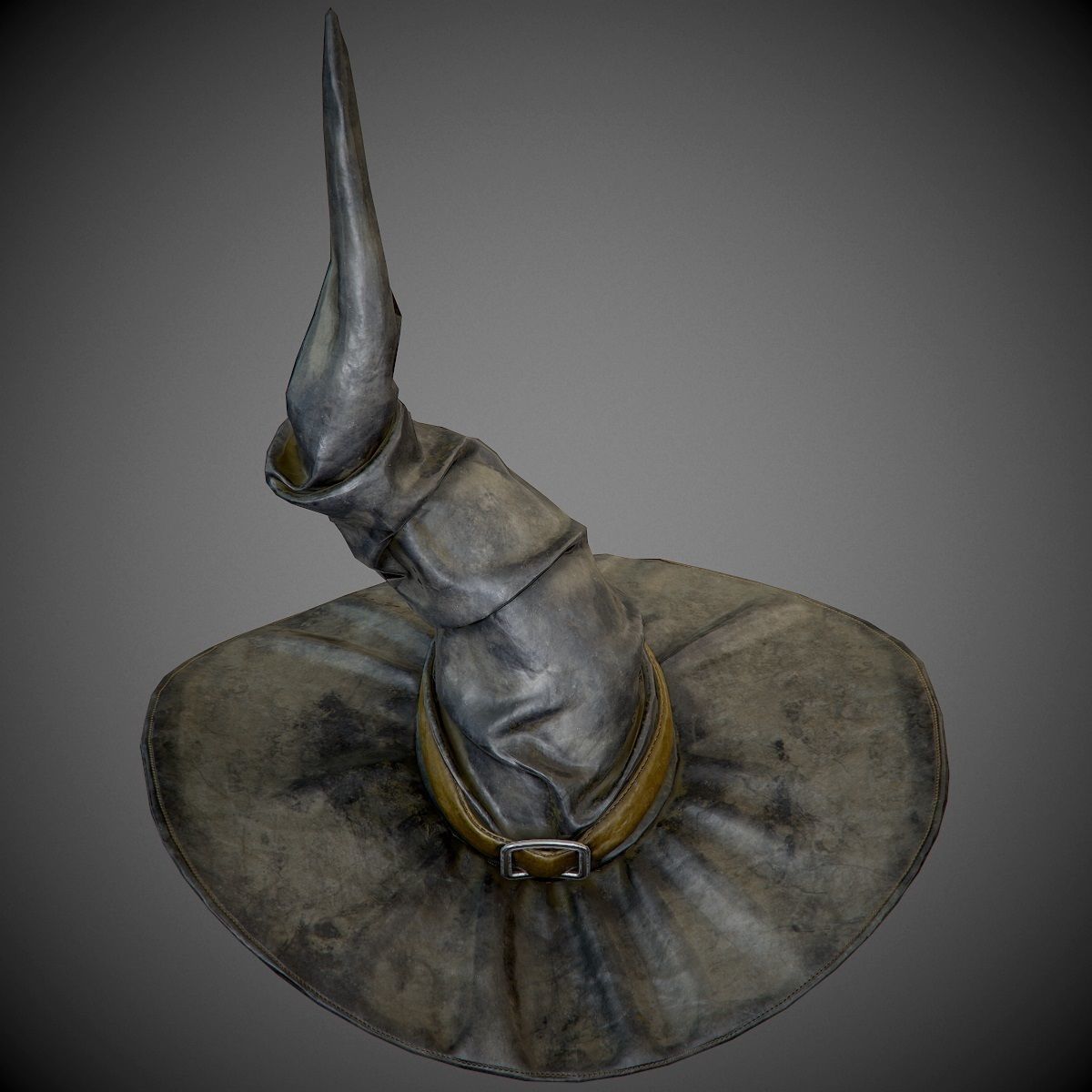 dirty black witch hat PBR Game-Ready Low-poly 3D model_10