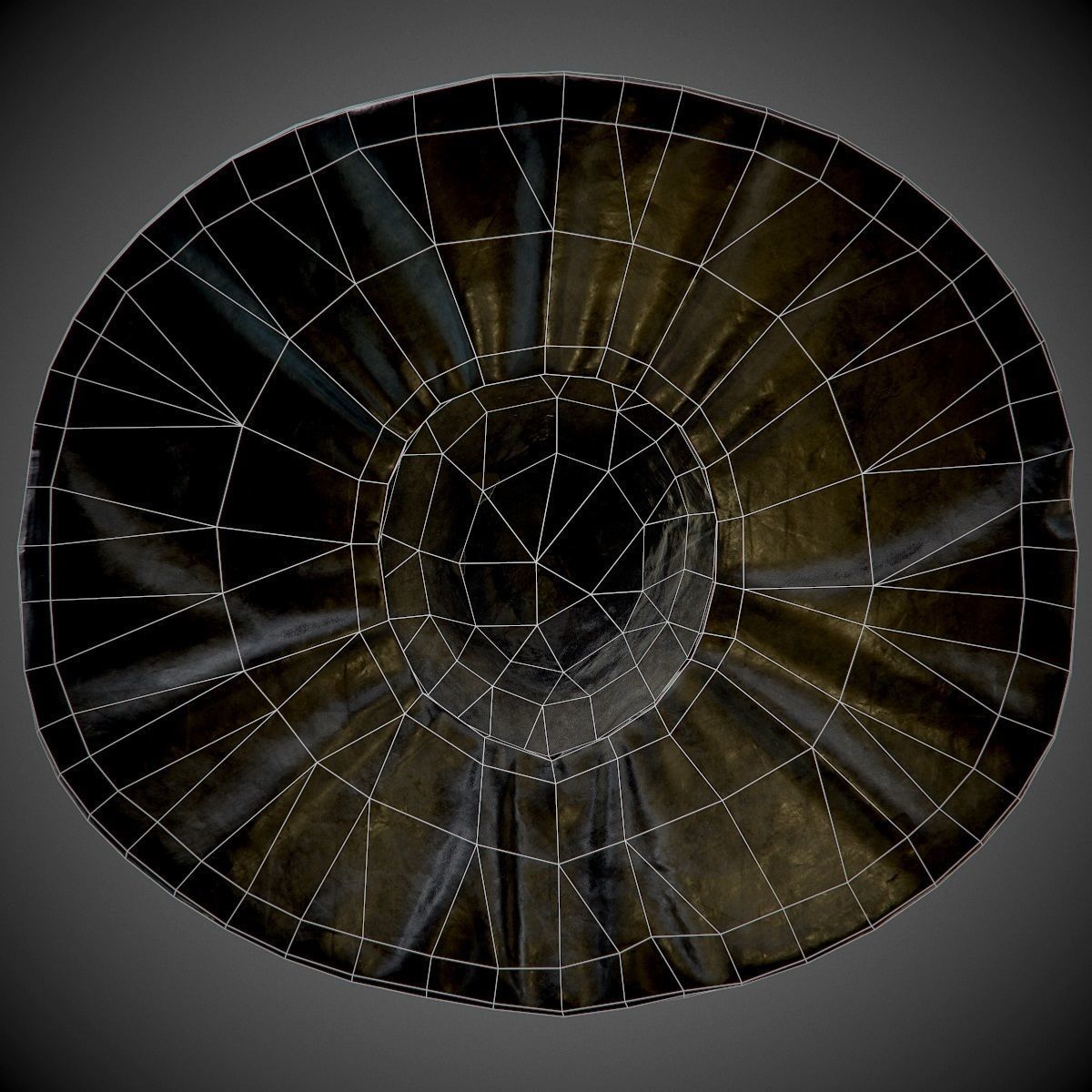 dirty black witch hat PBR Game-Ready Low-poly 3D model_13