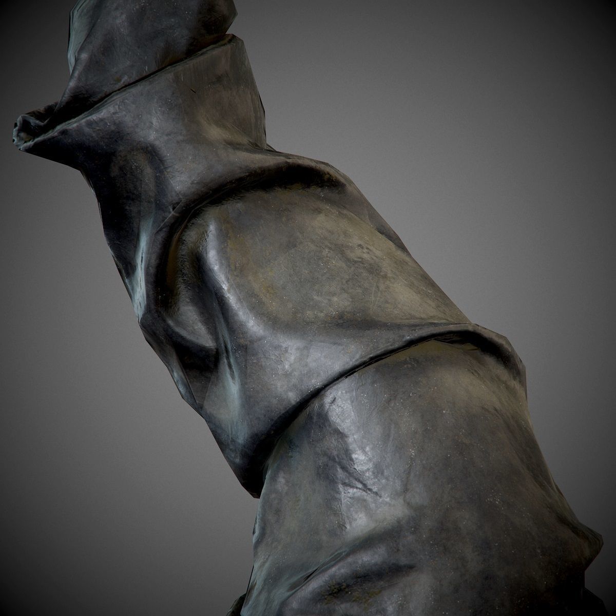 dirty black witch hat PBR Game-Ready Low-poly 3D model_6