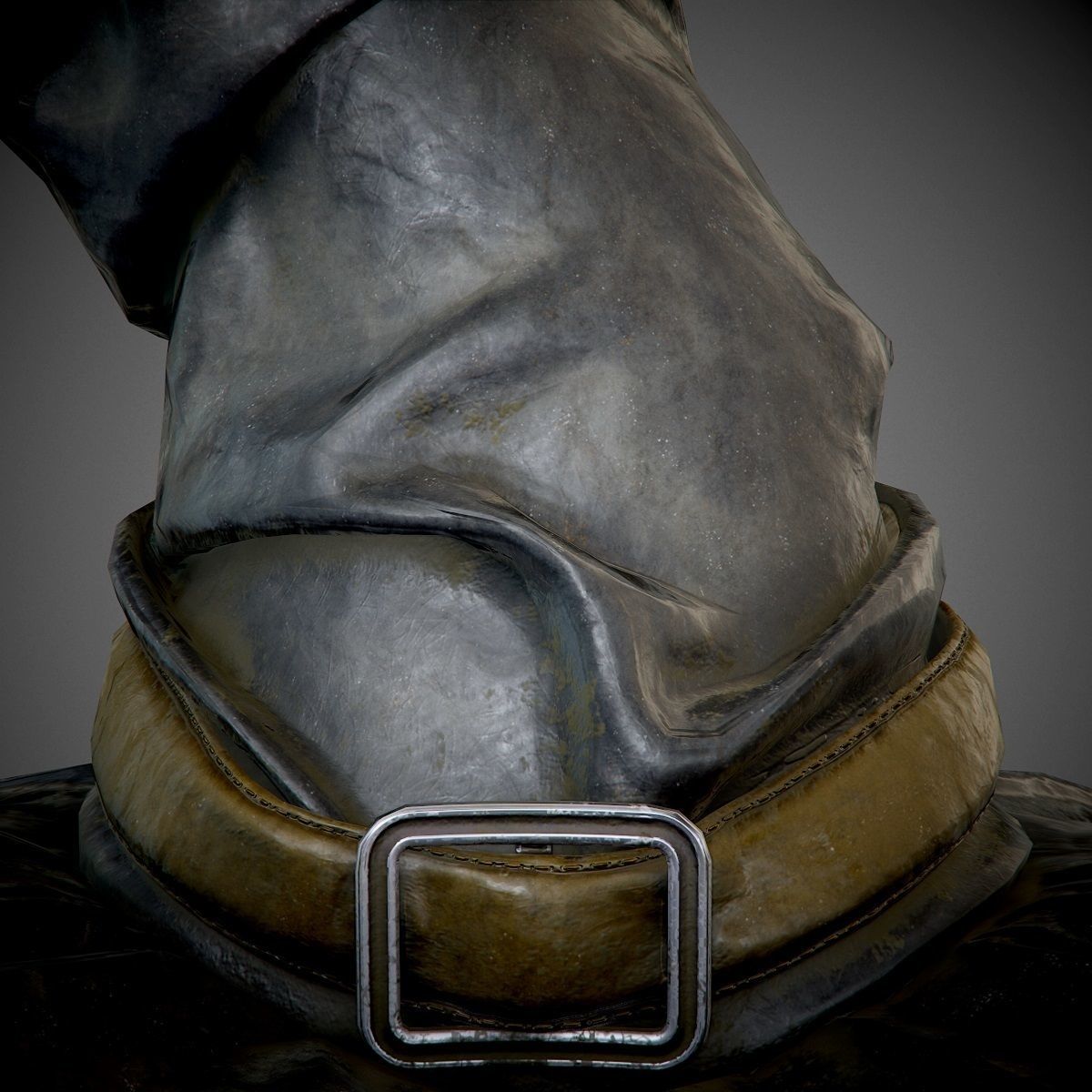 dirty black witch hat PBR Game-Ready Low-poly 3D model_8