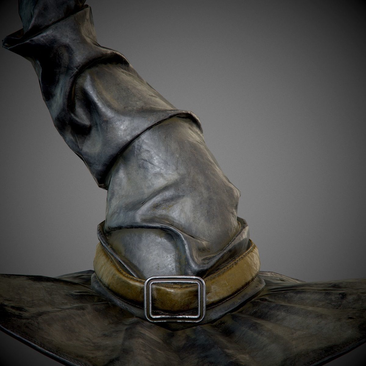 dirty black witch hat PBR Game-Ready Low-poly 3D model_4