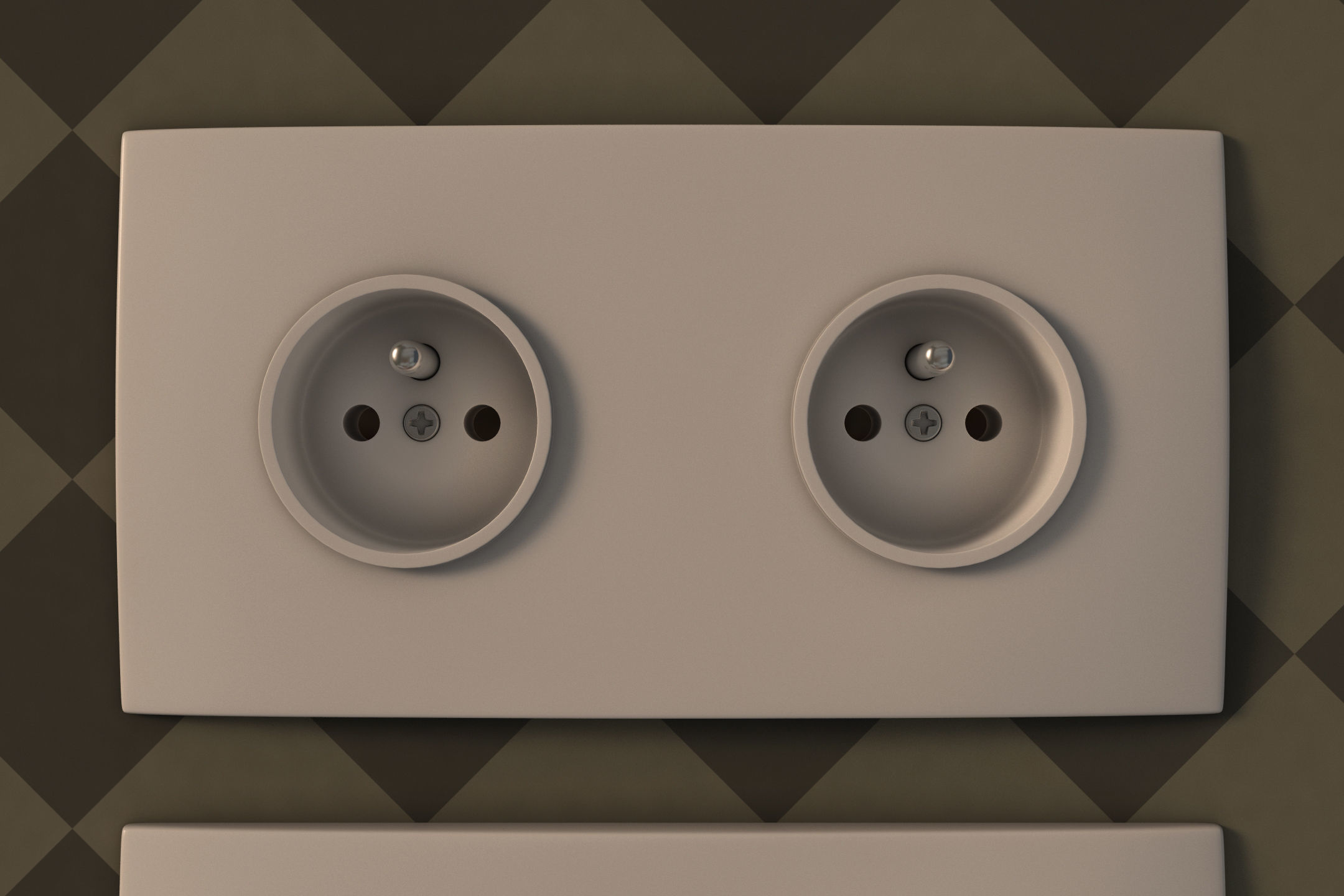 COLLECTION---Electrical outlets and light switches 3D model_8