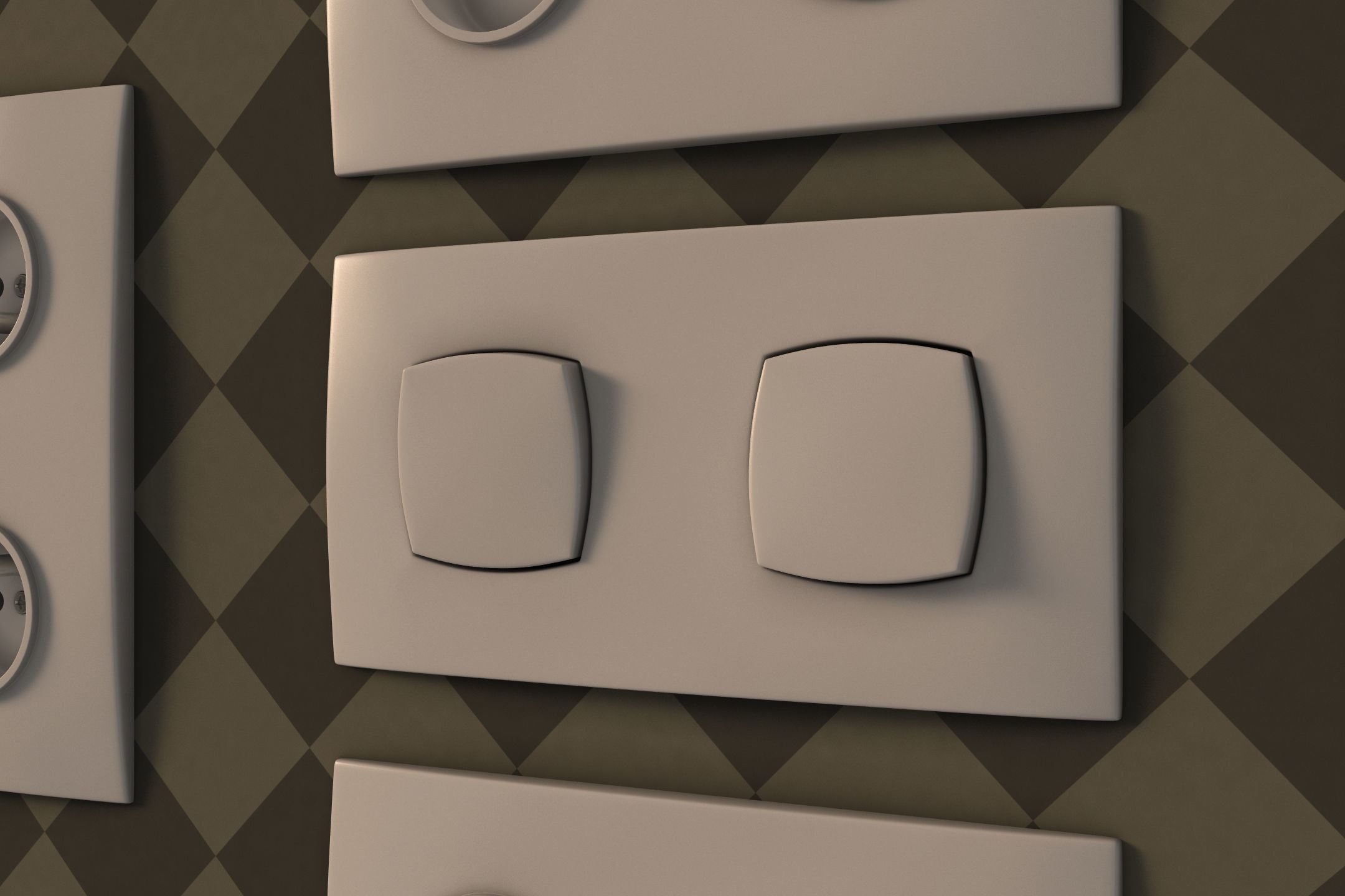 COLLECTION---Electrical outlets and light switches 3D model_25