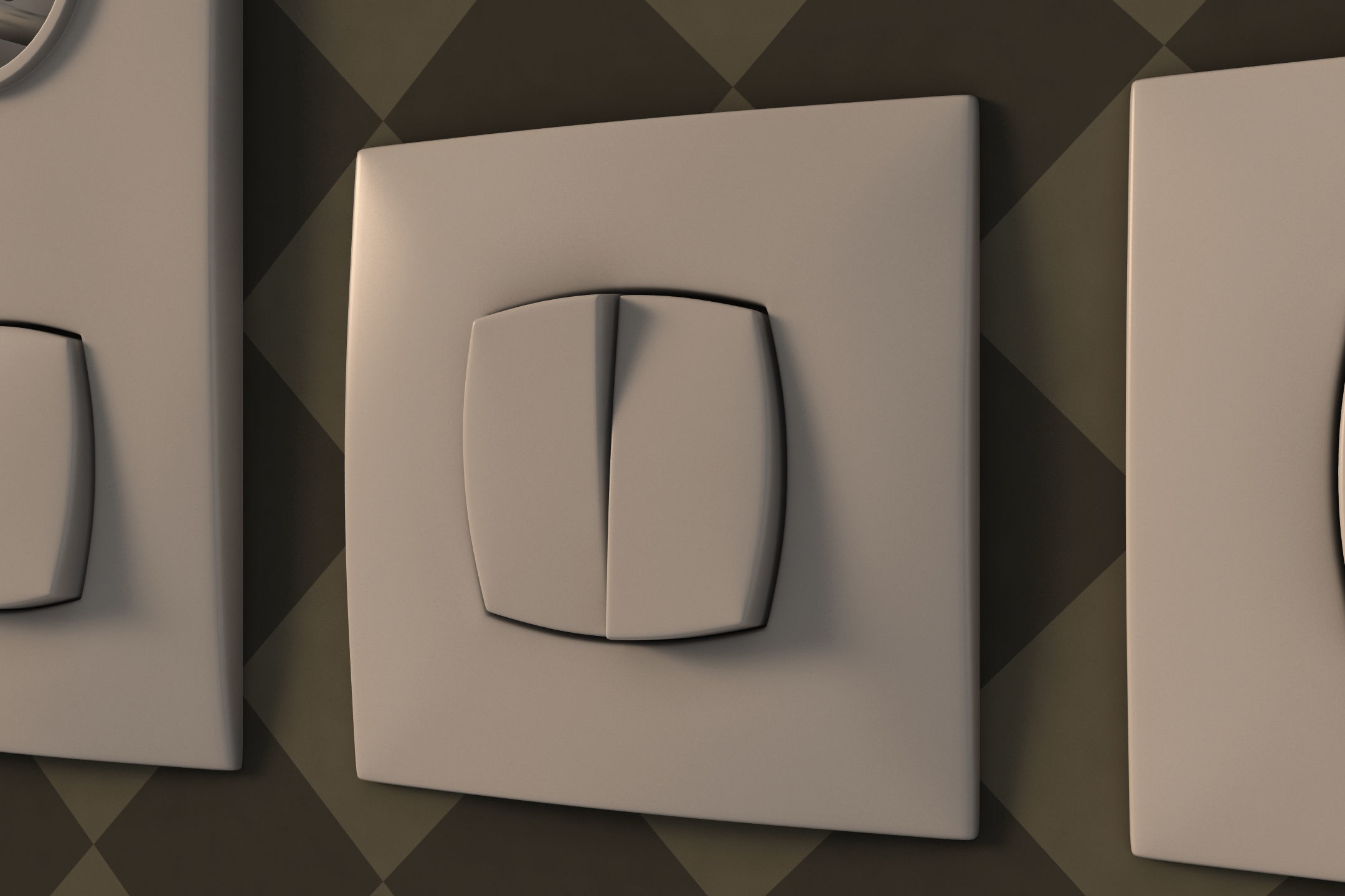 COLLECTION---Electrical outlets and light switches 3D model_30