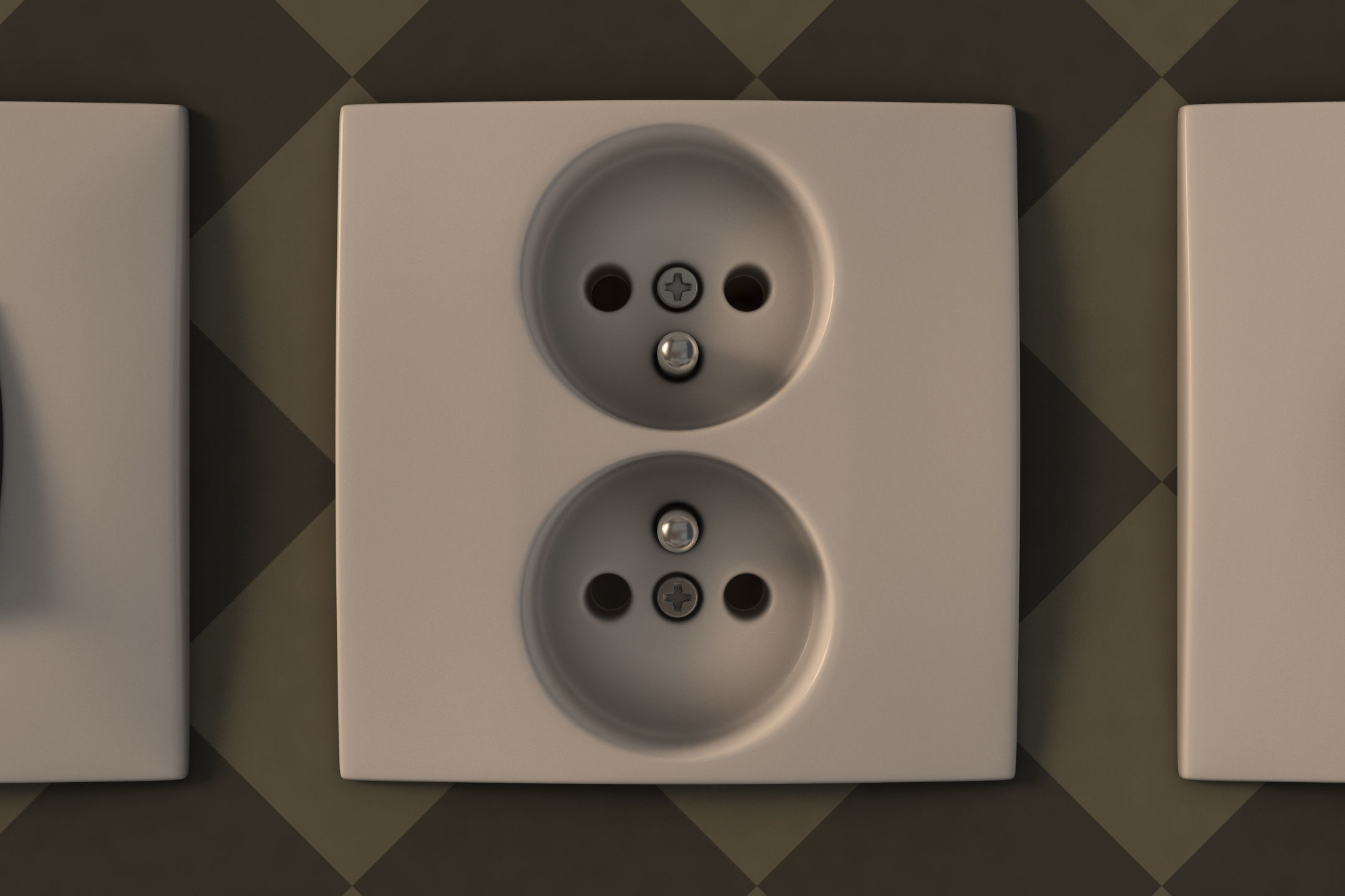 COLLECTION---Electrical outlets and light switches 3D model_18