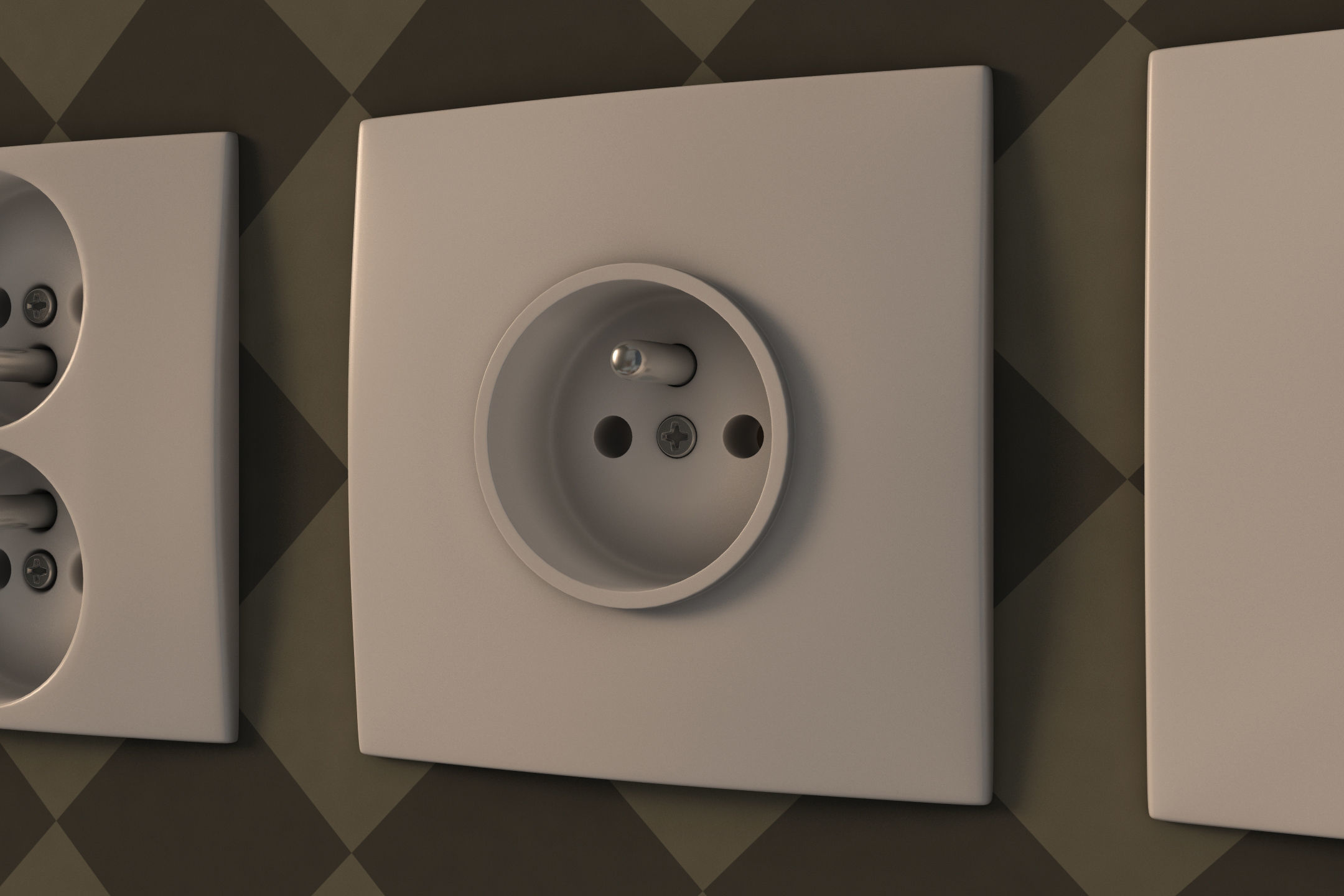 COLLECTION---Electrical outlets and light switches 3D model_31