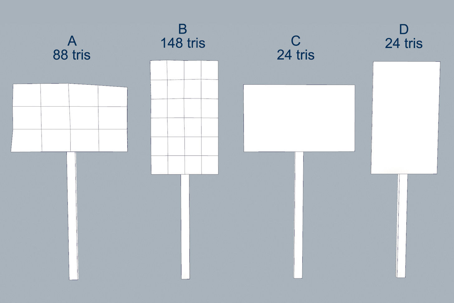 Protest Signs PBR Game Ready Low-poly 3D model_5