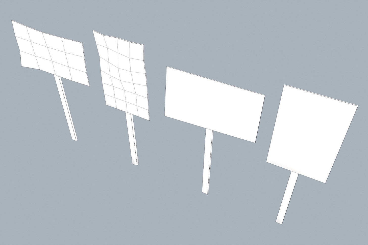 Protest Signs PBR Game Ready Low-poly 3D model_6