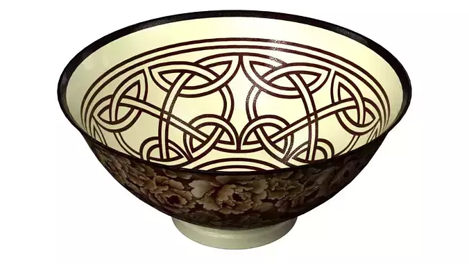 Colourful Snack Bowl with 10 Variations 3D model 2