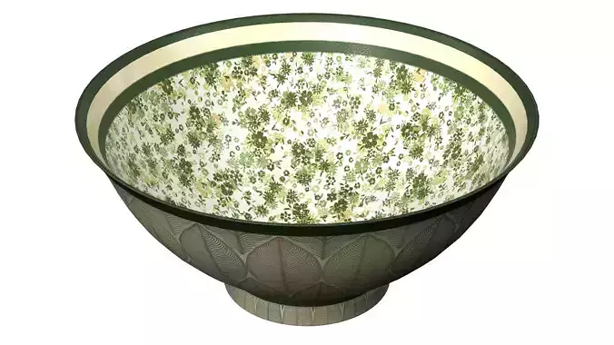 Colourful Snack Bowl with 10 Variations 3D model 7
