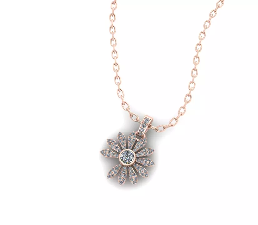 Flower Diamond Pendants 3D print model