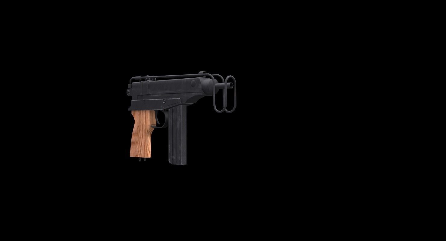 Scorpion vz61 SMG Low-poly 3D model_4