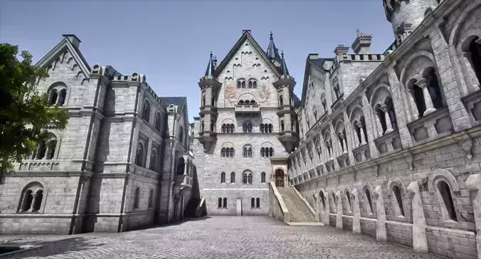 Castle Neuschwanstein Germany 3D model 6