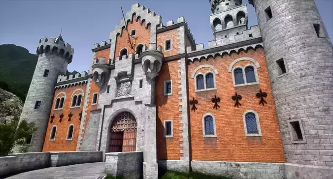 Castle Neuschwanstein Germany 3D model 4