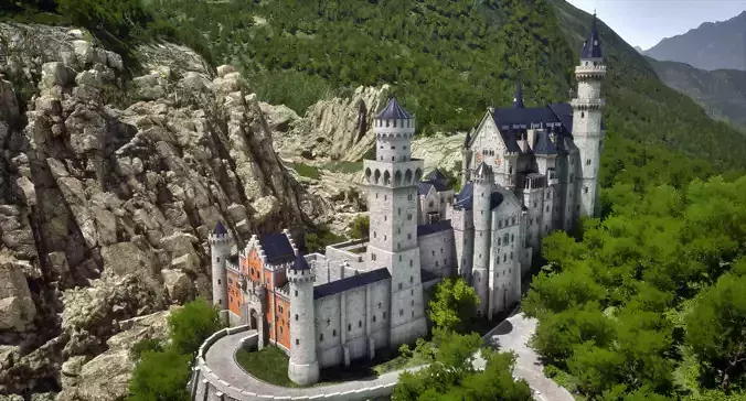 Castle Neuschwanstein Germany 3D model 2