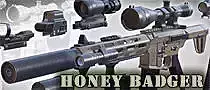 3DRT - AAC Honey Badger PDW assault rifle Low-poly 3D model