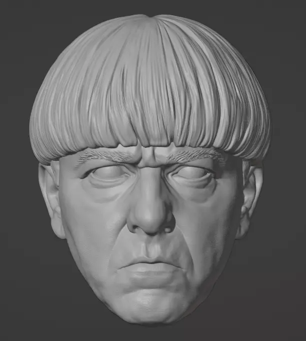 Moe Howard Head - Three Stooges 3D print model