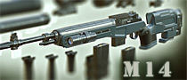 3DRT - M14 rifle Low-poly 3D model_5