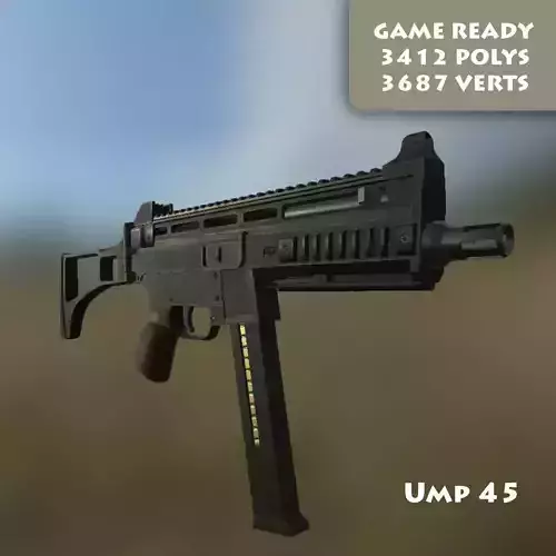 Ump 45 Low Poly