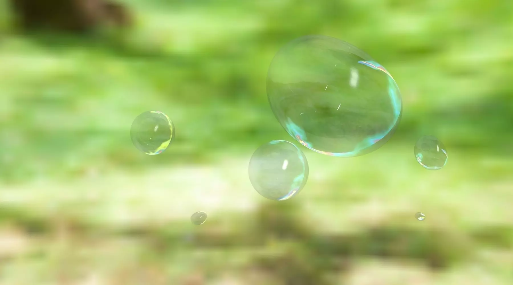 Seifenblase soap bubbles floating in air 3D model_0